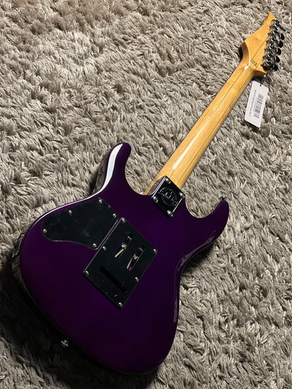 Soloking SM-24 HH QM Shredmaster with Rosewood FB in Black Purple Burst