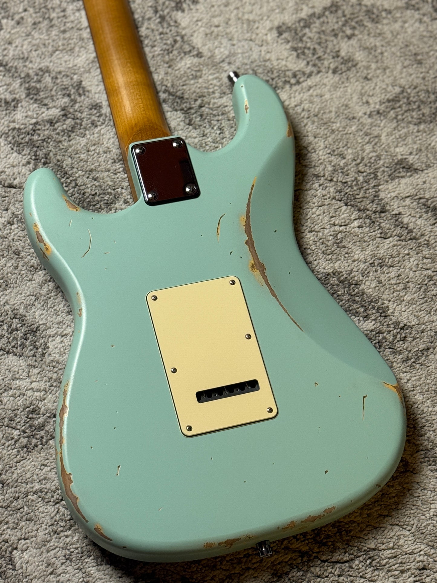 Dhatarattha Classic DST HSS in Surf Green over Purple Paisley with Rosewood FB and Nitrocellulose Lacquer Relic