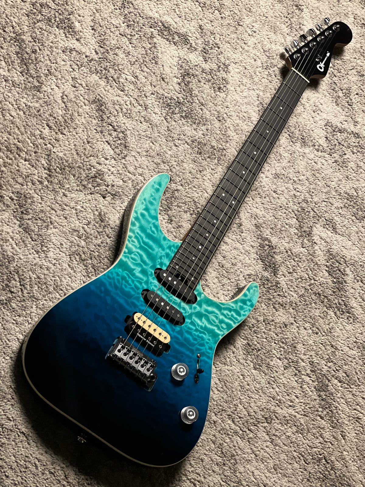 Charvel Pro-Mod Plus Dinky DK24 HSS QM in Blue Curaçao ICC2602200 (USED)