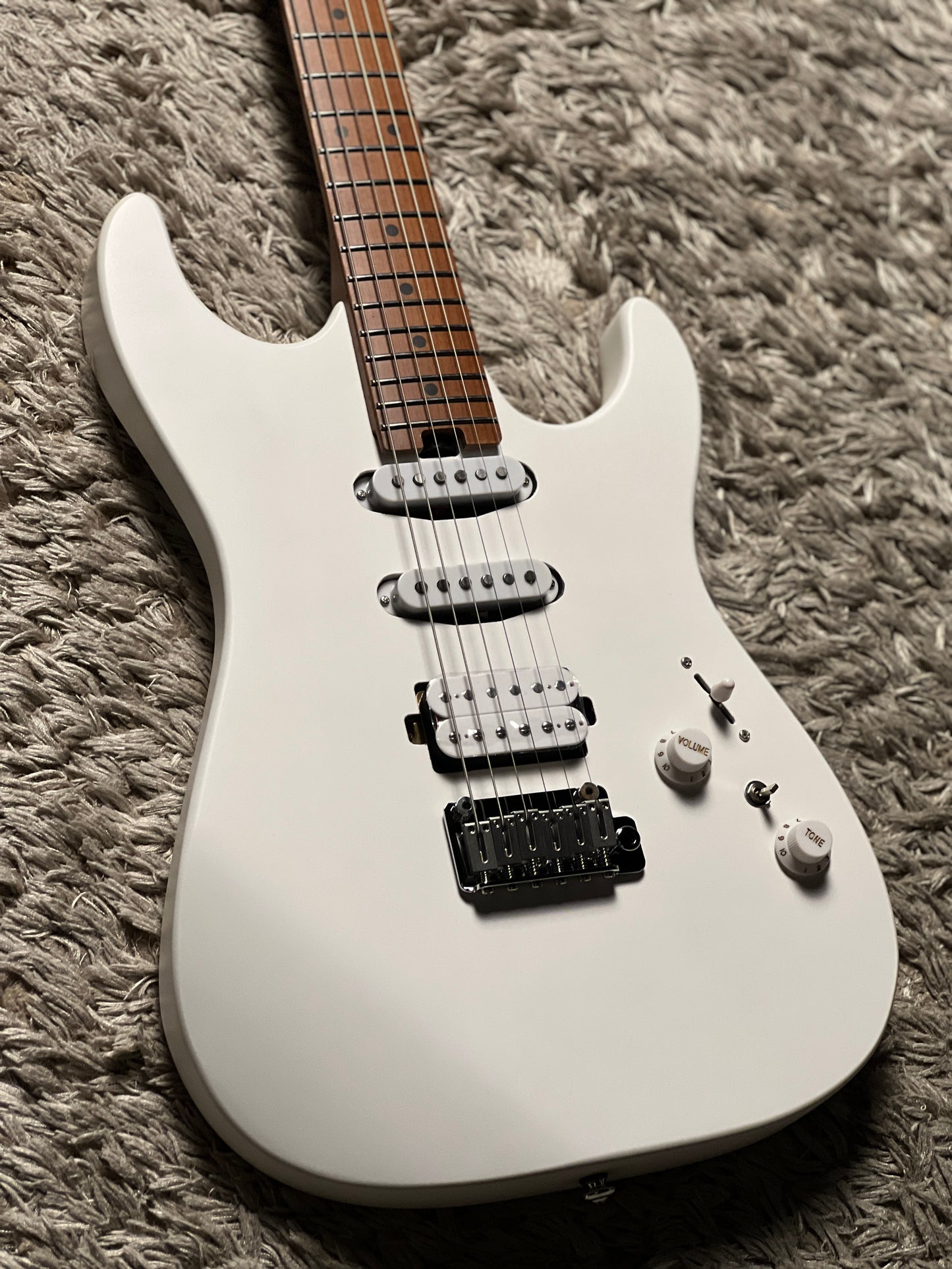 Soloking MS-1 Custom 22 HSS Flat Top in Satin White Matte Nafiri Special Run