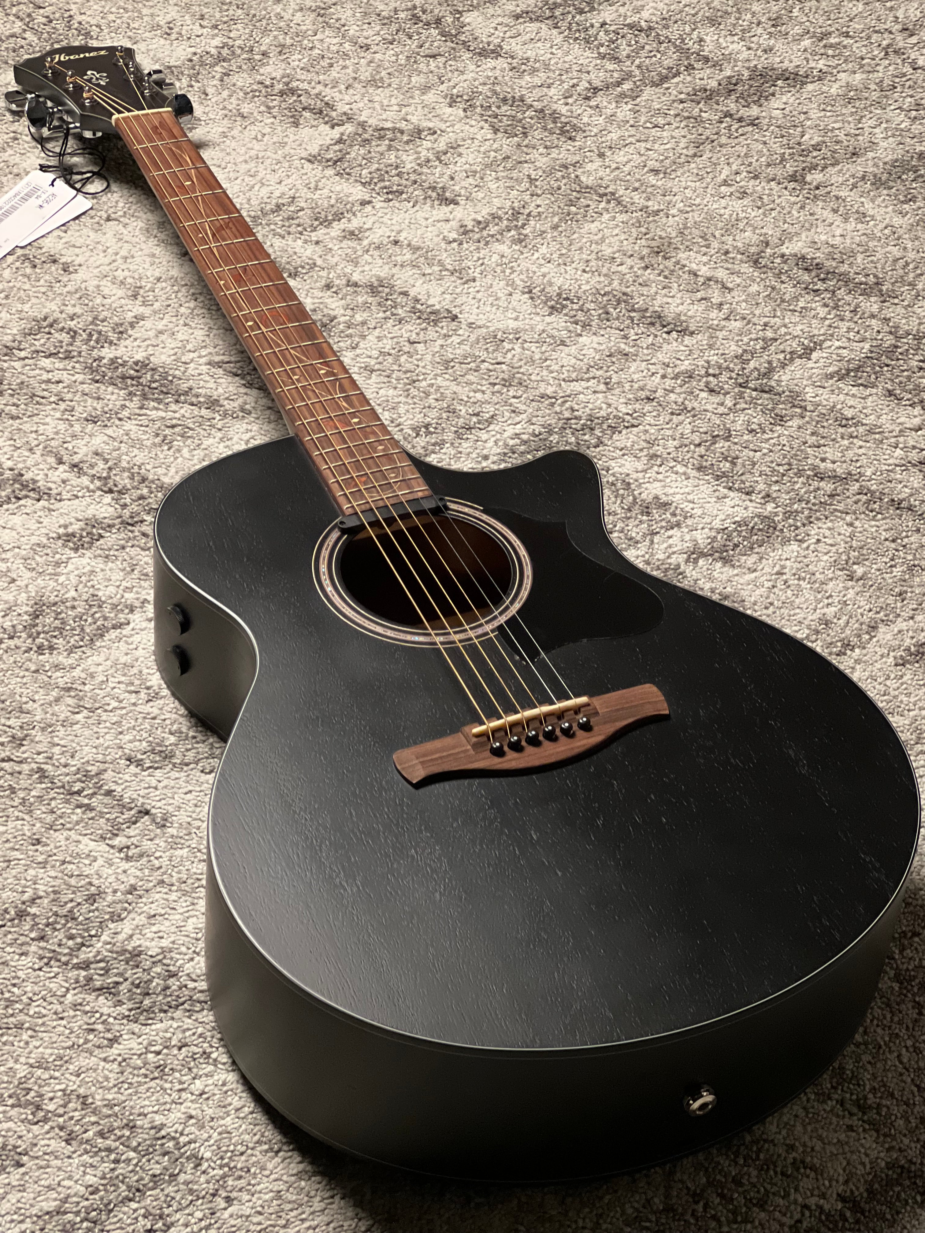 Ibanez AE295-WK Acoustic Guitar in Weathered Black – nafiriguitar.com