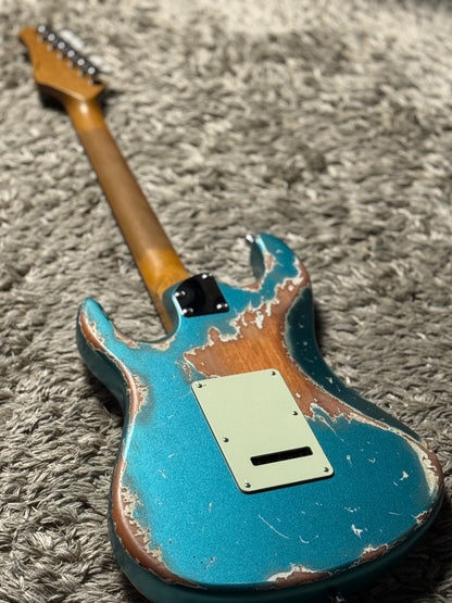 Dhatarattha Performance DST HSS in Ocean Turquoise with RW FB and Nitrocellulose Lacquer Relic