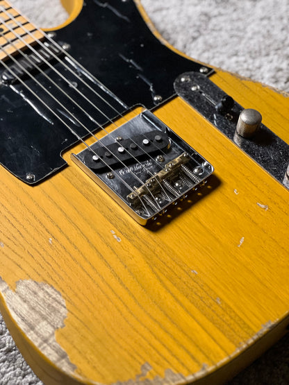 Soloking MT-1 Tribute 50s Relic with maple FB in Butterscotch Blonde