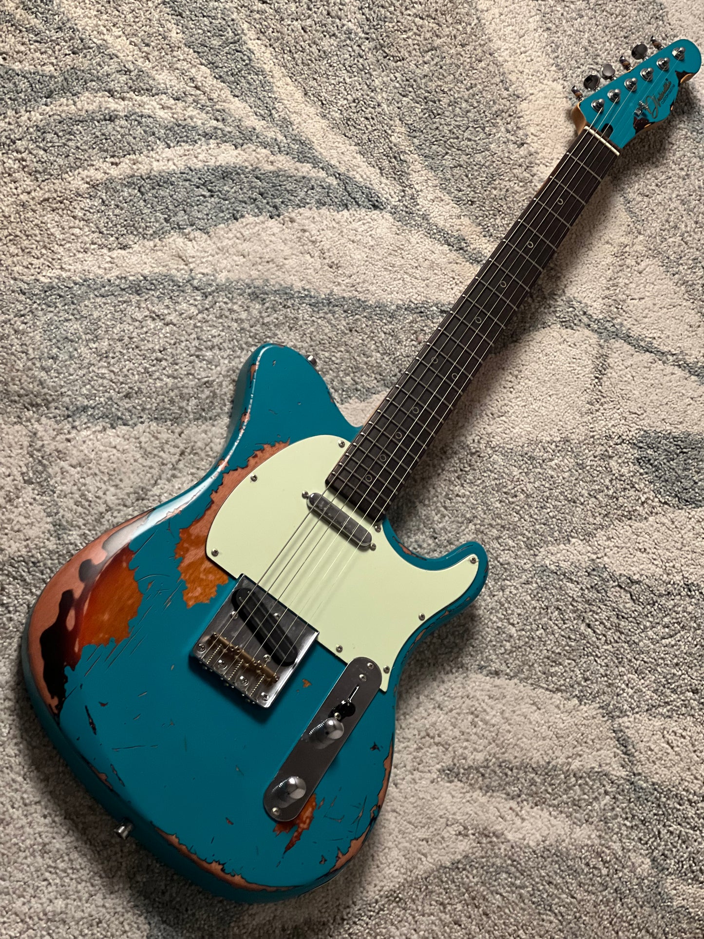 Dhatarattha Performance DTL in Christmas Spruce Over Sunburst with RW FB and Nitrocellulose Lacquer Relic
