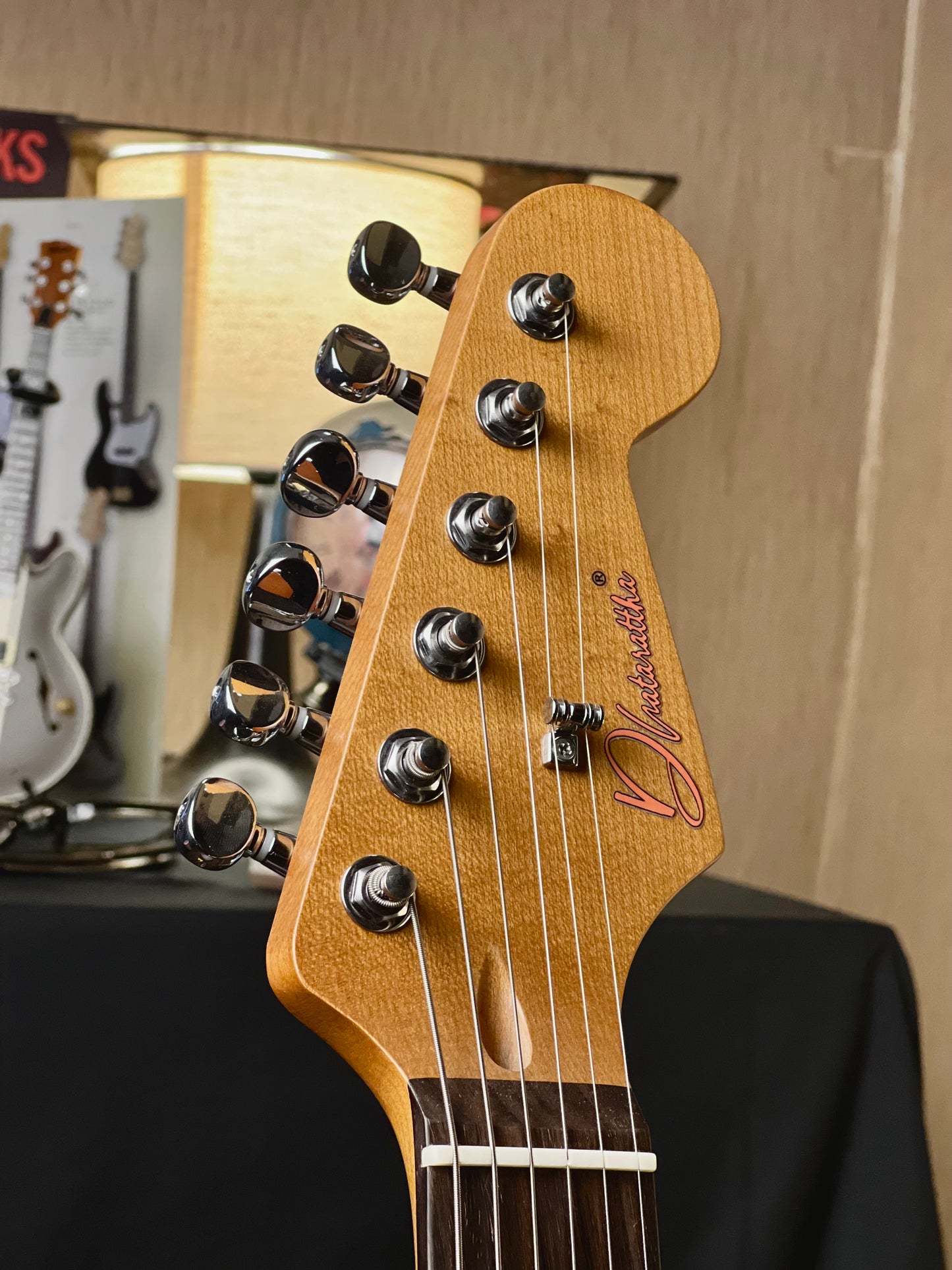 Dhatarattha Classic DST HSS in Sonic Blue over Sunburst with Rosewood FB and Nitrocellulose Lacquer Relic