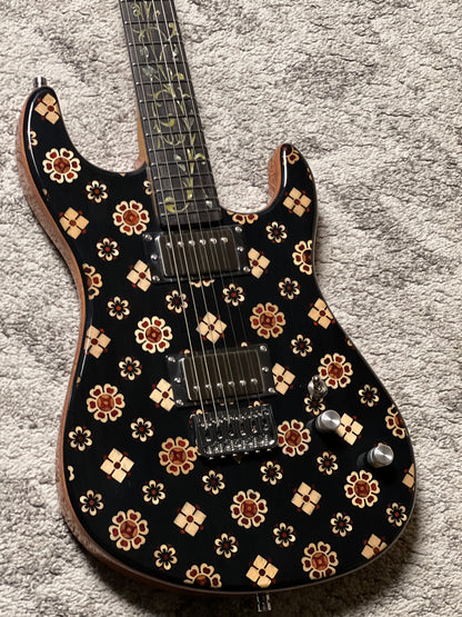 Dhatarattha Custom DST HH in Black Monogram with Rosewood FB