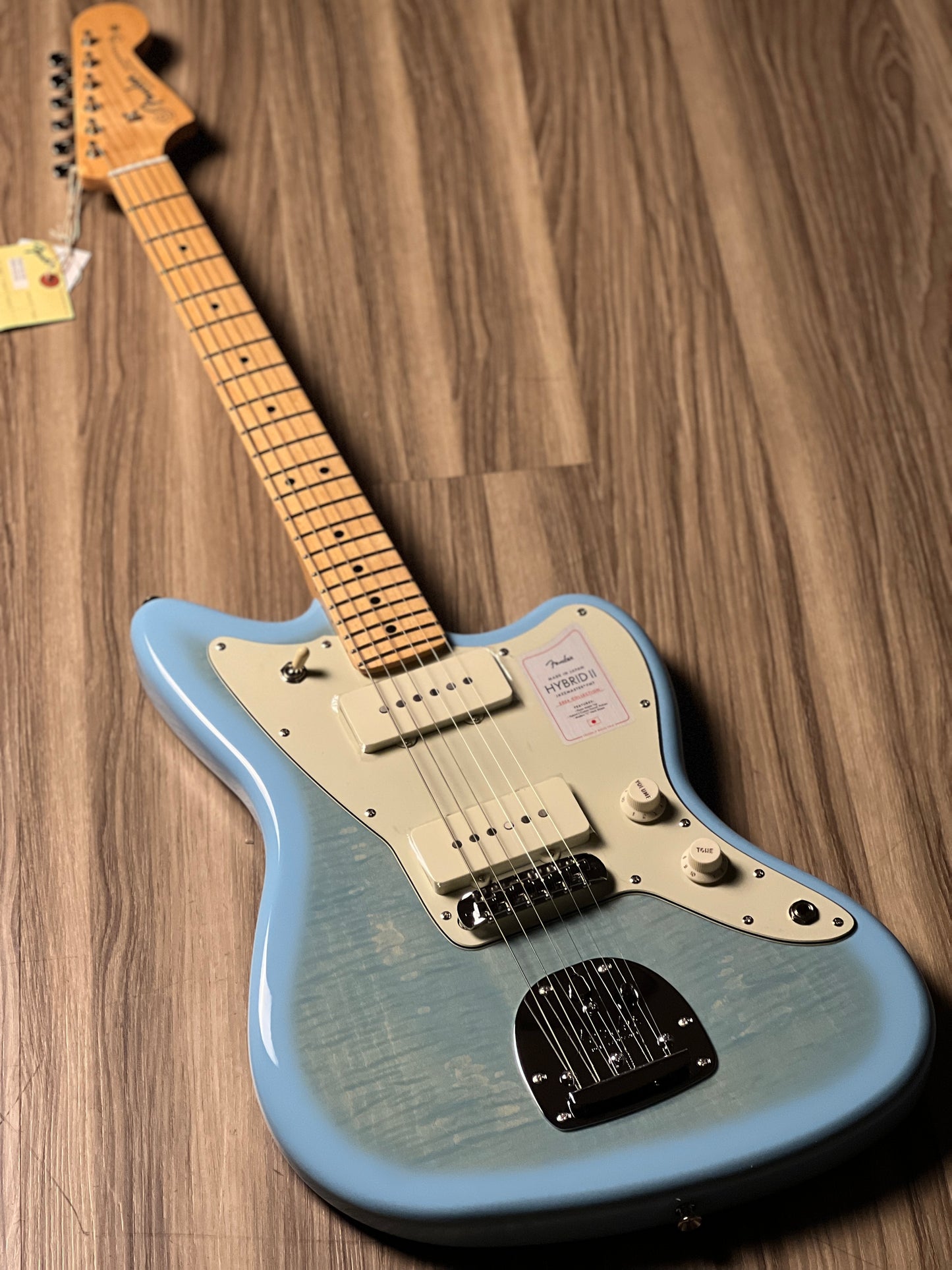 Fender Japan Hybrid II Jazzmaster with Maple FB in Celeste Blue JD24006521