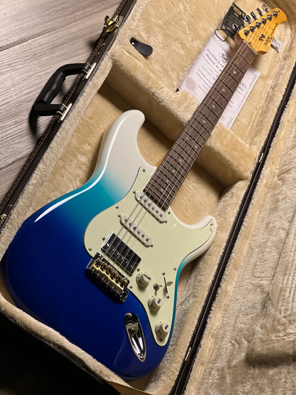 SQOE SEST1001 HSS Custom Shop Series in Belair Blue Limited Edition with Hardshell Case
