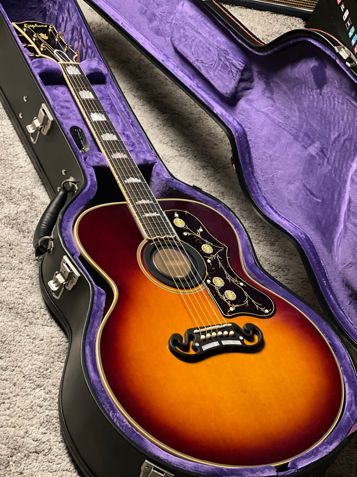 Epiphone Pre-war SJ-200 Rosewood Reissue Acoustic-electric Guitar in Vintage Sunburst