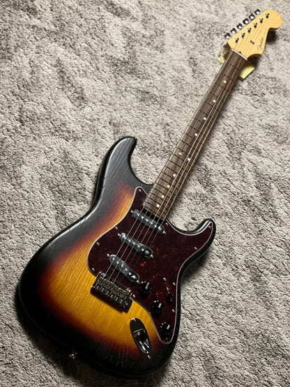 Fender MIJ Limited Stratocaster with RW FB in Raw Ash 3-Color Sunburst JD25011586