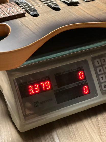 Ibanez TQM2-CUF Tom Quayle Signature  in Charcol Black Burst Flat with Case F2429224