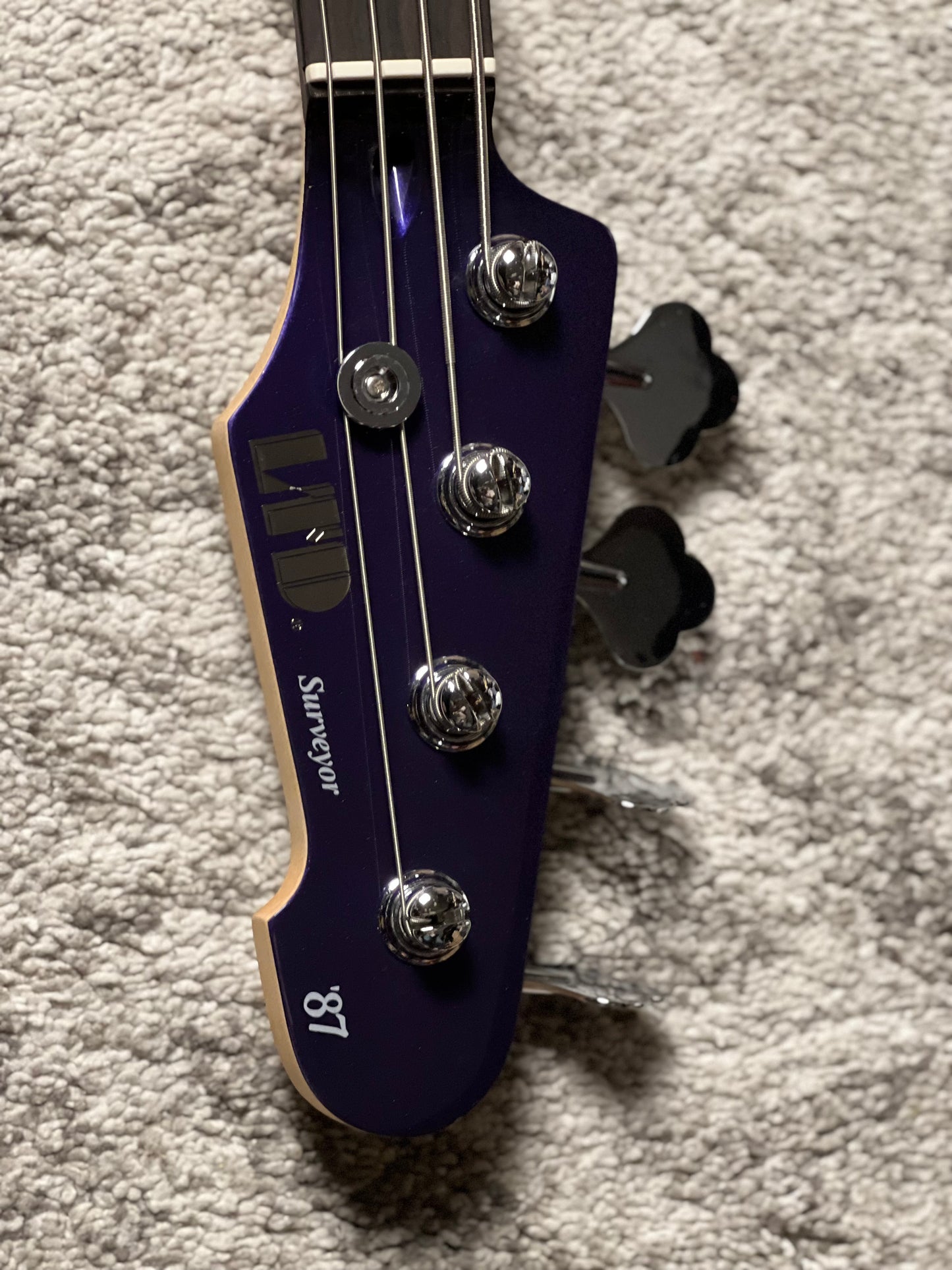 ESP LTD Surveyor 87 Bass Guitar in Dark Metallic Purple W23060091