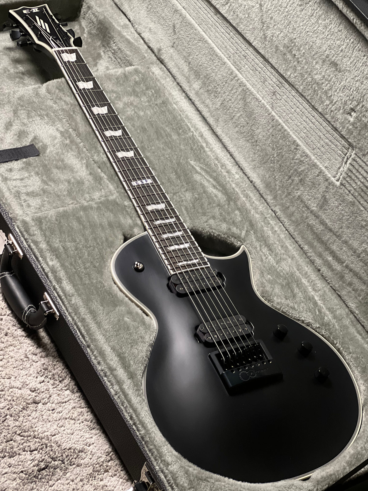ESP E-II Eclipse-7 EverTune in Black Satin ES8195253