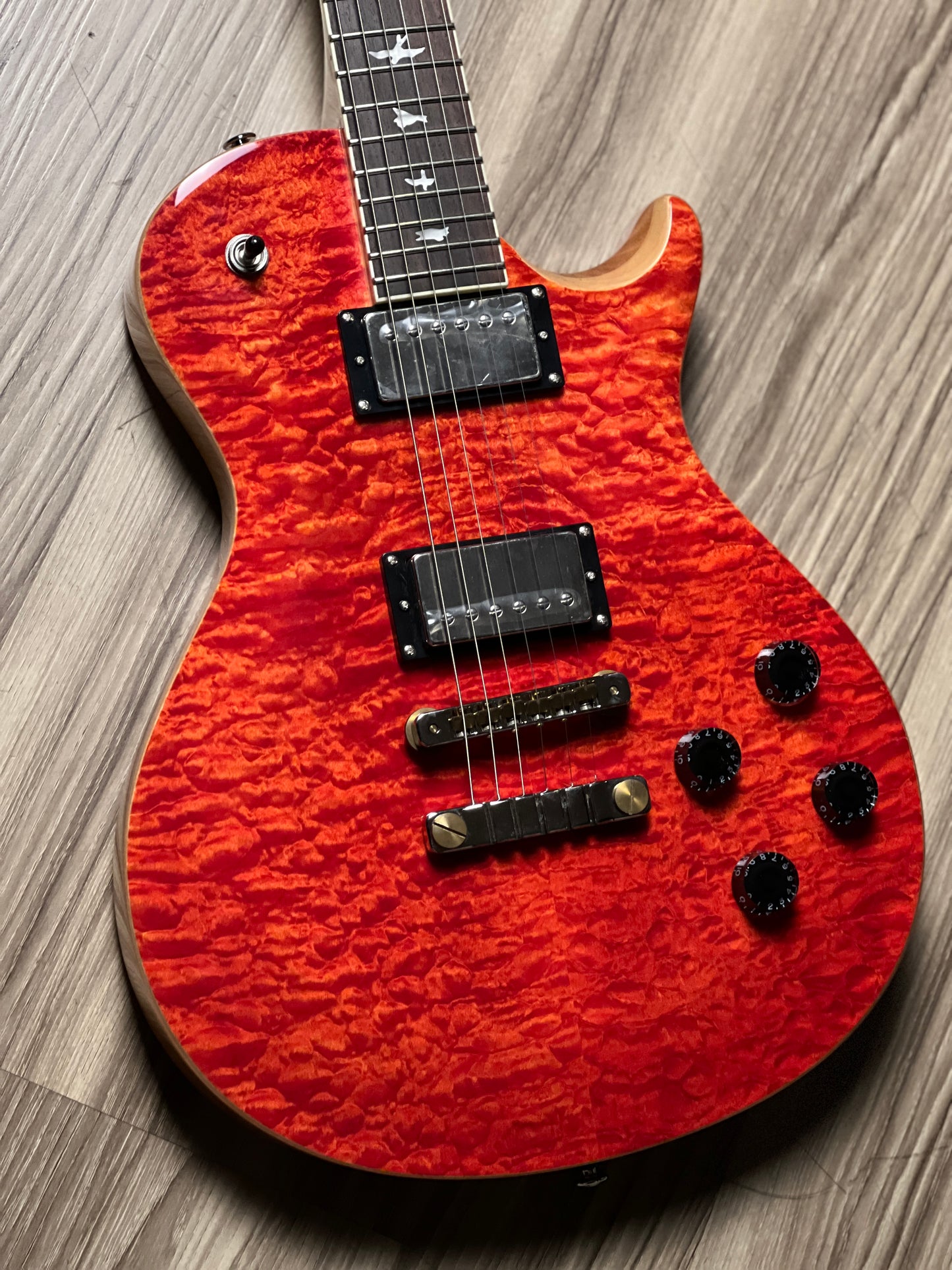 PRS SE 594 Quilt Limited Edition Singlecut in Blood Orange