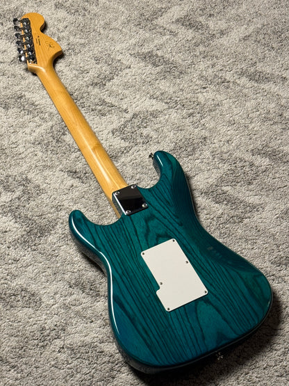 Fender Michiya Haruhata Stratocaster with RW FB in Caribbean Blue Trans JD19003960