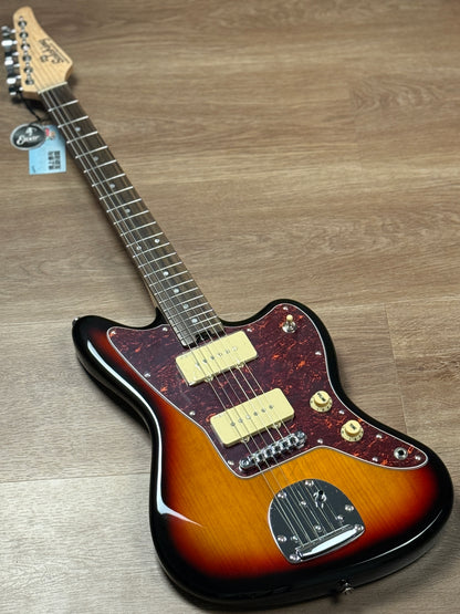 Soloking JM-1 Offset Special with Rosewood FB in 3-Tone Sunburst