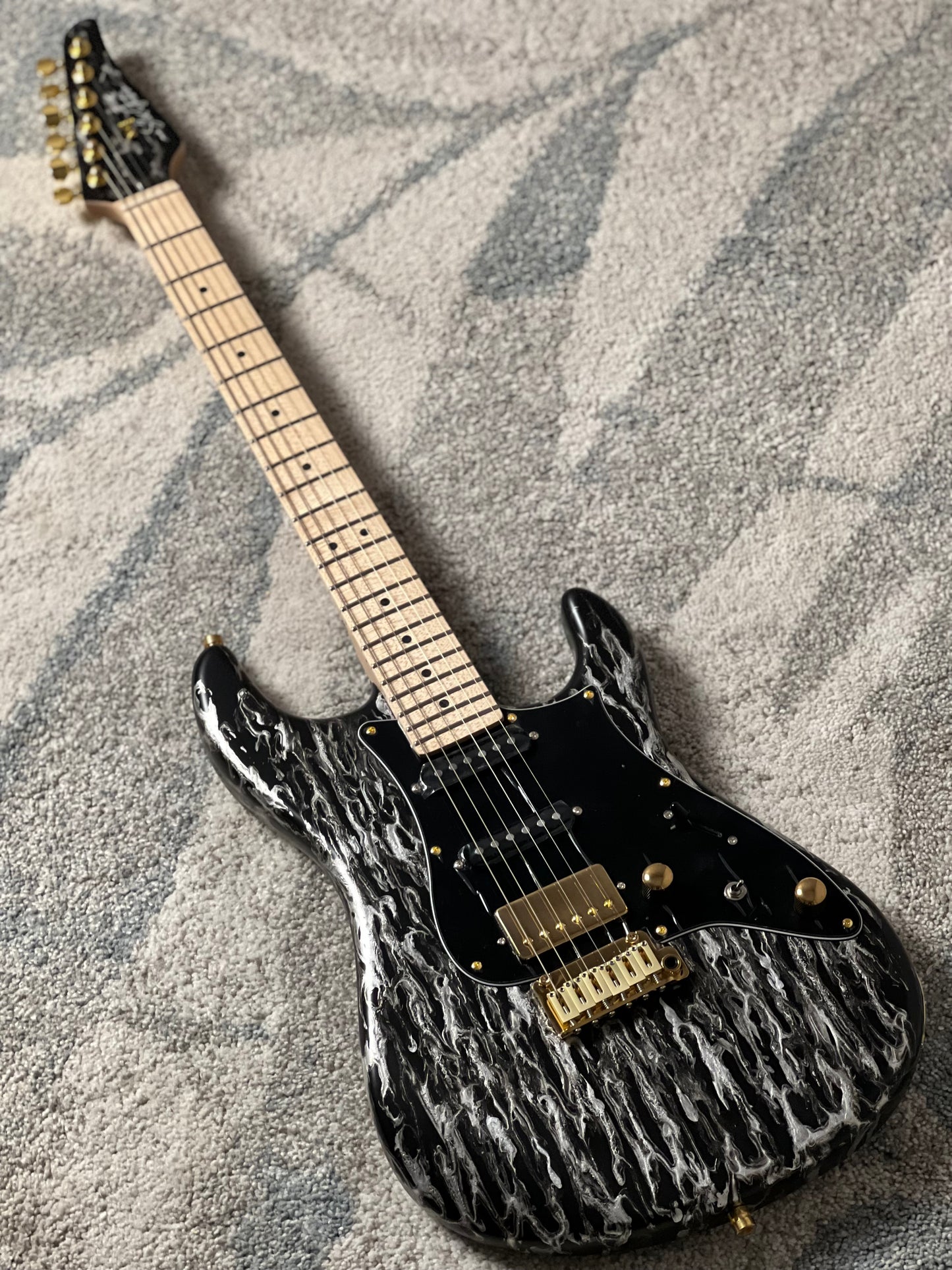 SLX X Dhatarattha Custom DST in Black Shmear with Maple FB