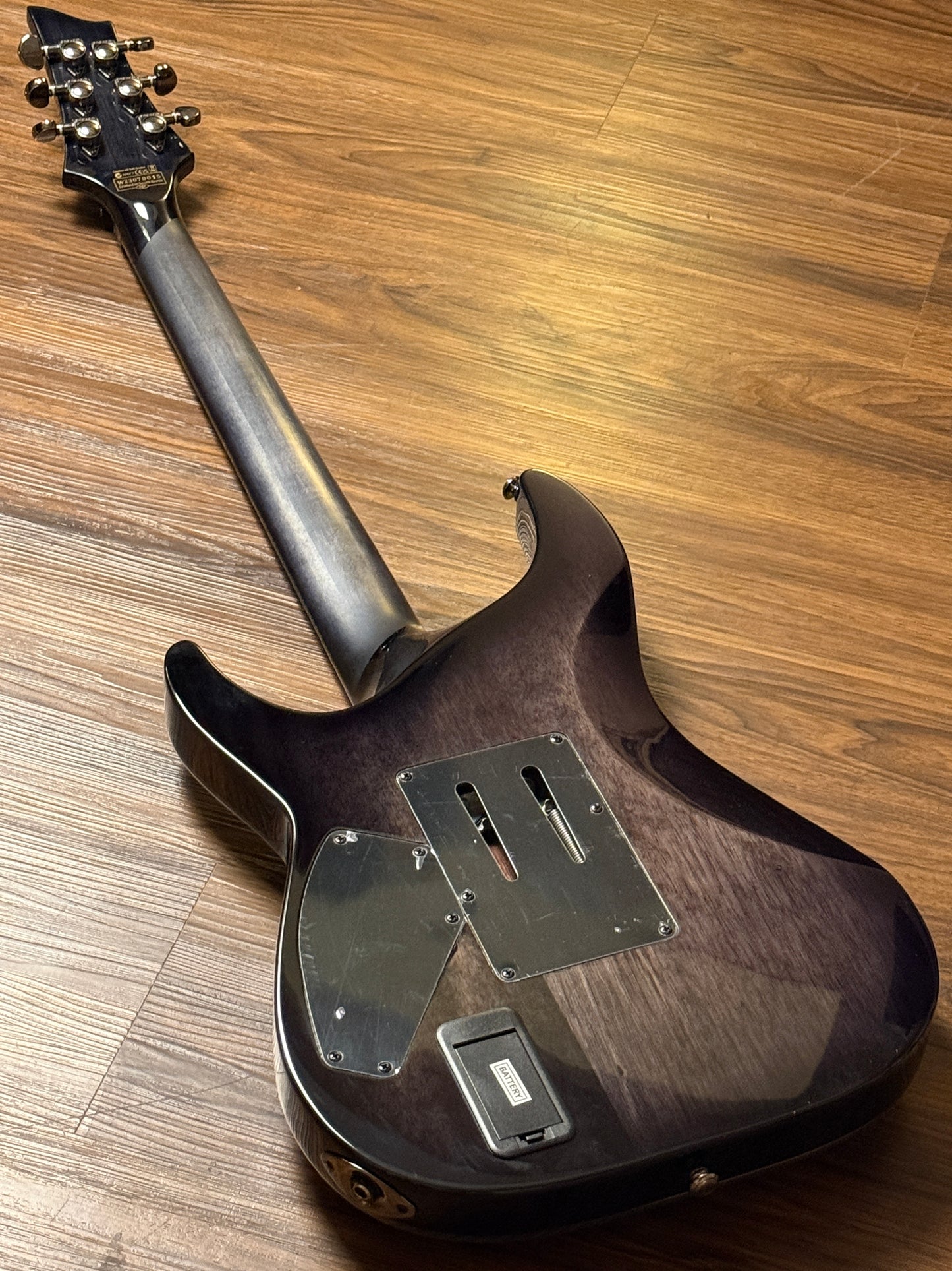 Schecter Hellraiser Hybrid C-1 FR TBB with Floyd Rose in Trans Black W23070015