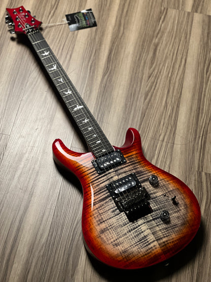 PRS SE Custom 24 Floyd in Charcoal Cherry Burst