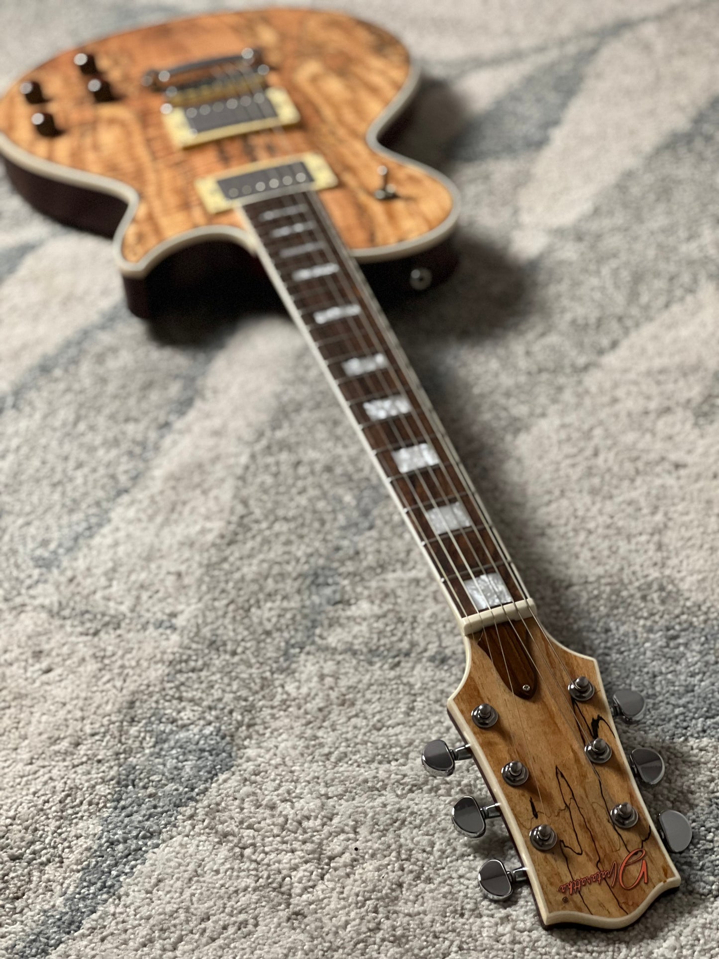 Dhatarattha Custom DLP with Exotic Spalted Flame Top in Natural Relic