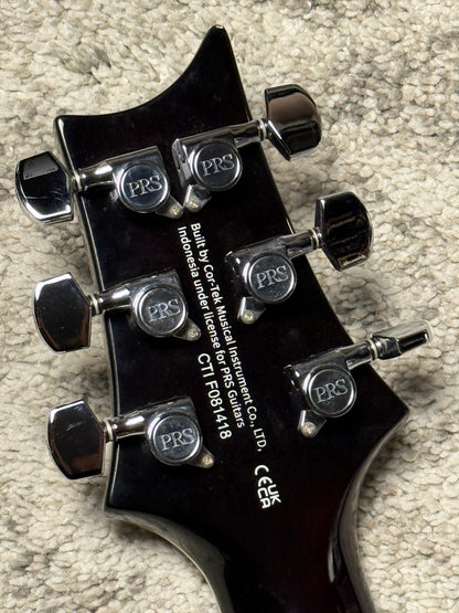 PRS SE Custom 24 Quilt Top in Black Gold Burst F081418 (USED)