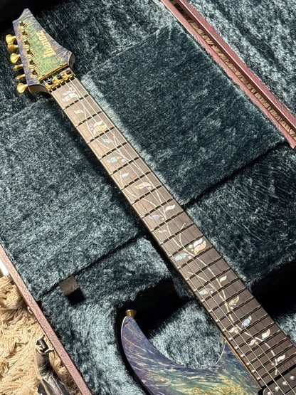 Ibanez Japan Custom Shop Visions IV2RG  with Ebony FB in Blue/Green/Purple Incl. Hardshell Case