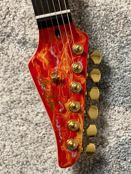 SLX X Dhatarattha Custom DST in Fire Shmear with Rosewood FB