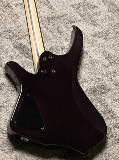 SLX Raptor Hybrid 6 Model A Headless with Burl Top in Purple Amethyst Burst