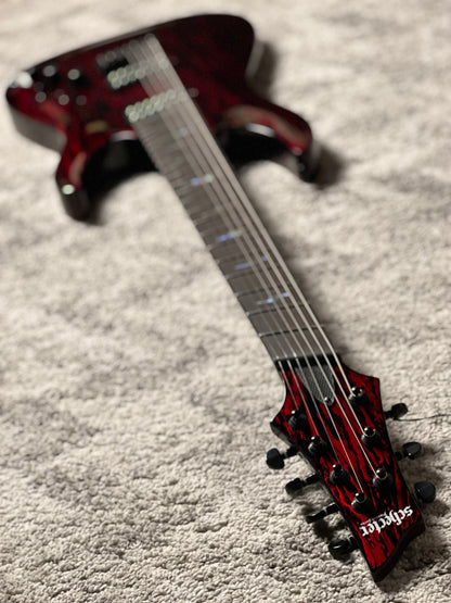Schecter C-7 MS Silver Mountain in Blood Moon W21072228