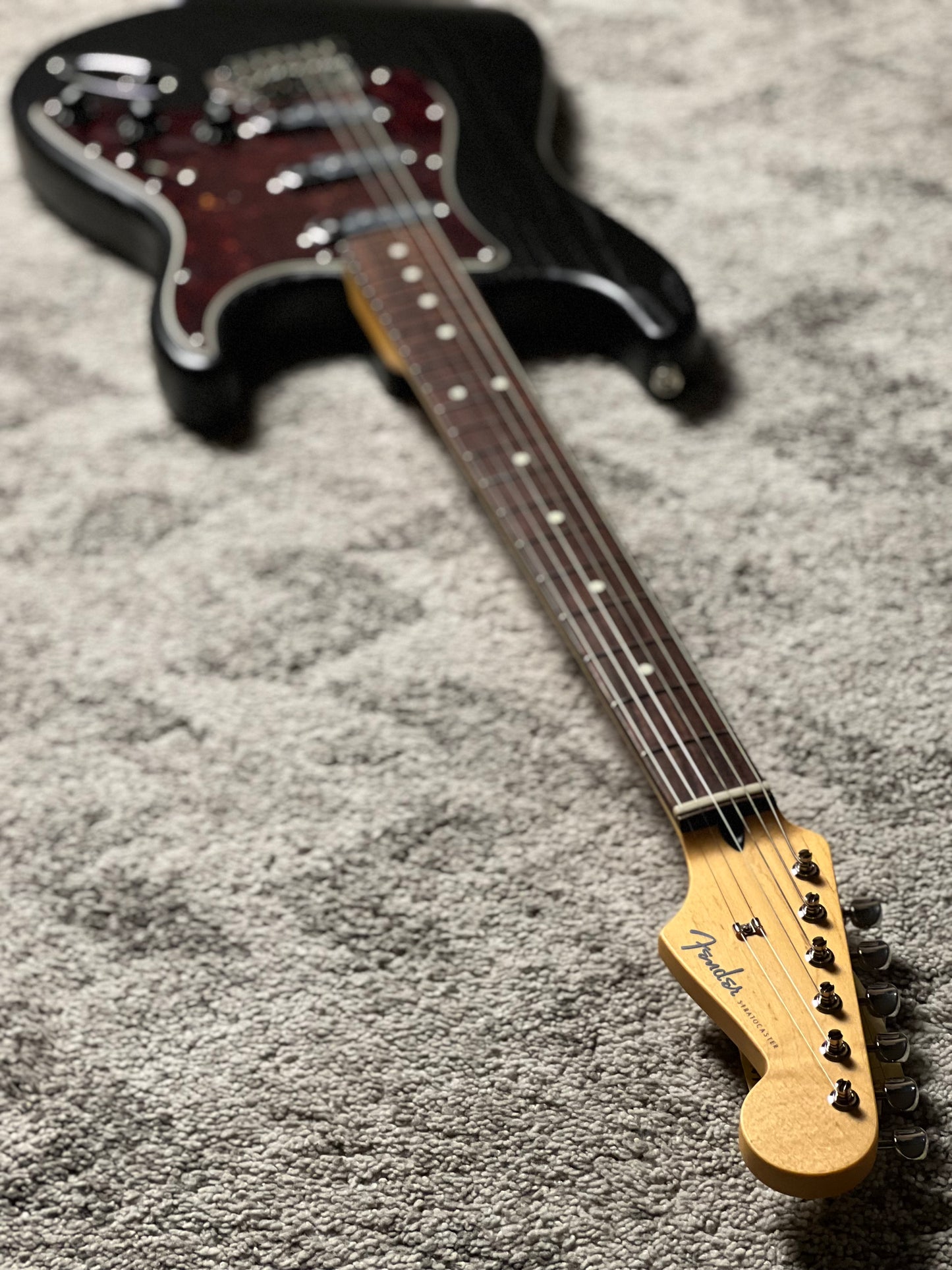 Fender MIJ Limited Stratocaster with RW FB in Raw Ash Black JD25011582