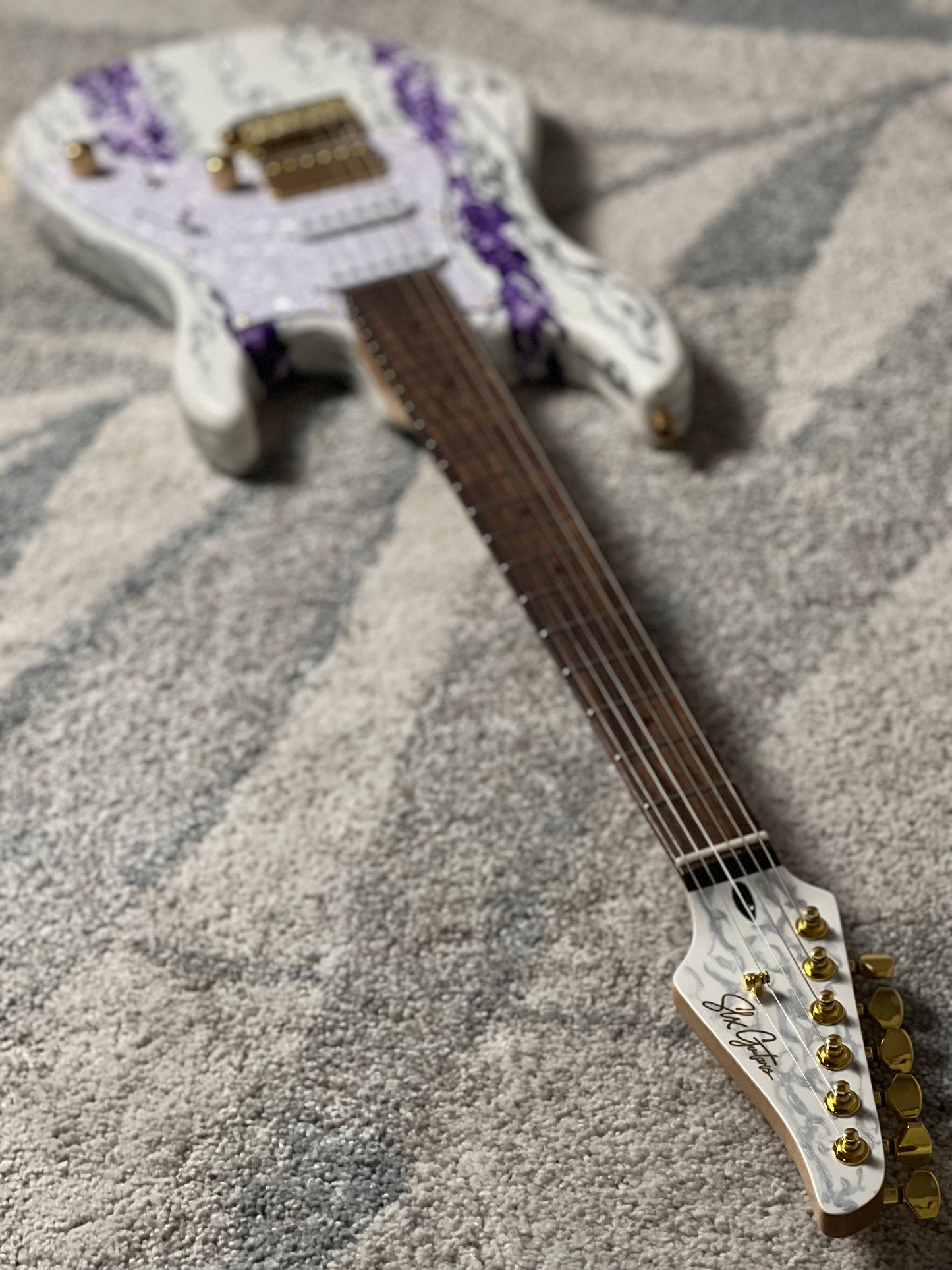 SLX X Dhatarattha Custom DST in Amethyst Shmear with Rosewood FB