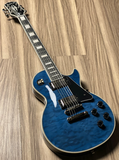 Epiphone Les Paul Custom Quilt in Viper Blue w/Premium GigBag