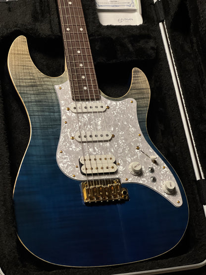 Fujigen FGN Guitars Expert EOS Odyssey in Navy Blue with Hardshell Case C230590