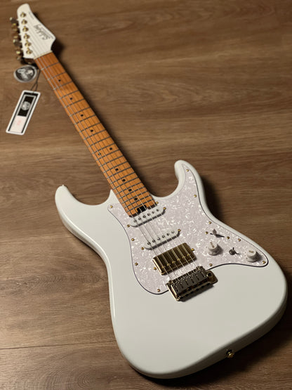 Soloking MS-1 Classic MKII in Olympic White with Gold Hardware and Roasted Maple FB