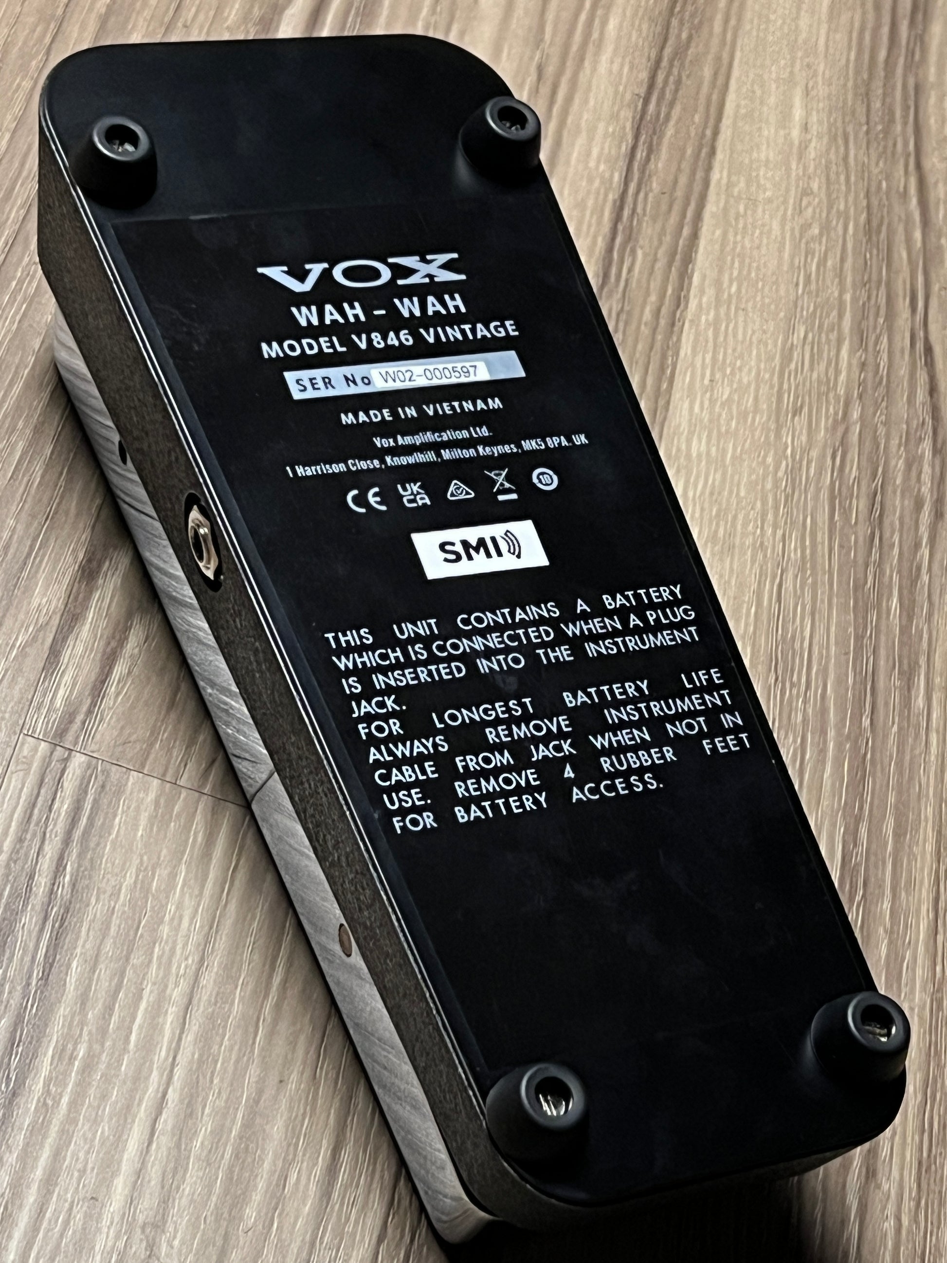 vox v846 wah-wah pedal VOX-V846 VINTAGE