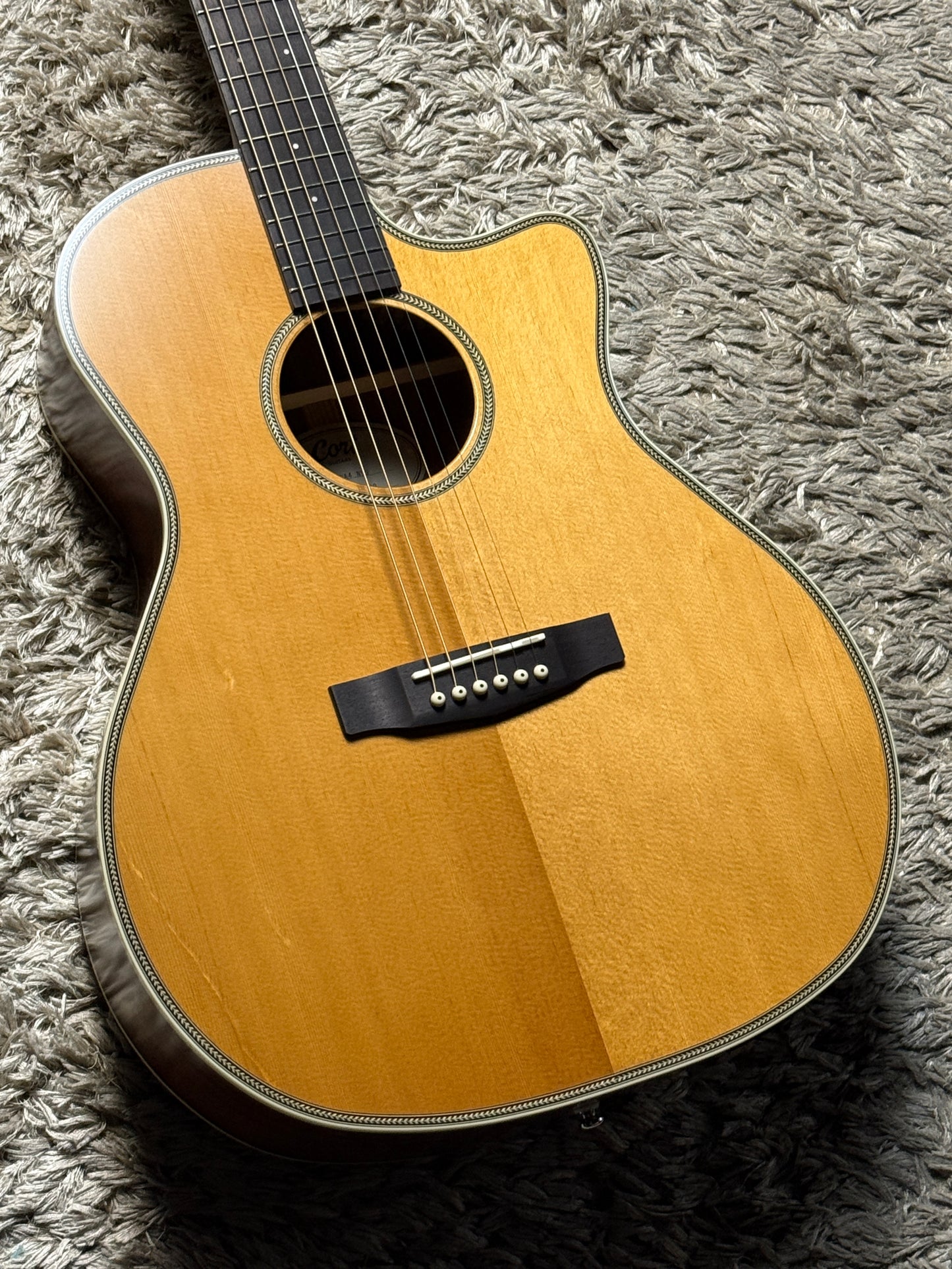 Cort Essence ES-GA4-NSG Acoustic Guitar, Natural Semi Gloss