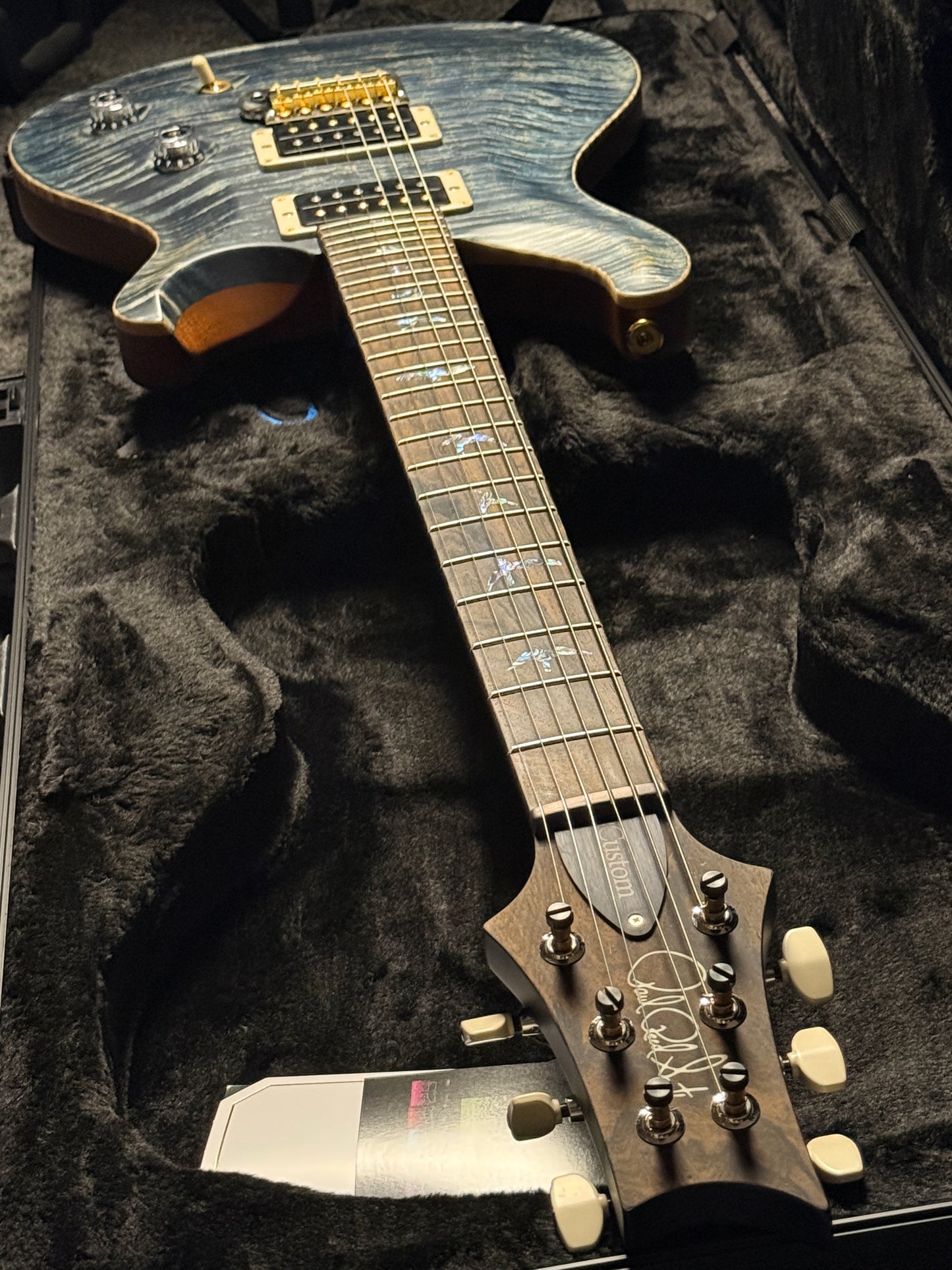 PRS Custom 24 Wood Library in Faded Whale Blue with Satin Stained Neck 0410573