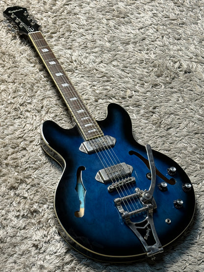 Epiphone Limited Edition Gary Clark Jr. "Blak & Blu" Casino in Blak & Blue with Bigsby 15051500205 (USED)