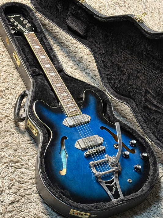 Epiphone Limited Edition Gary Clark Jr. "Blak & Blu" Casino in Blak & Blue with Bigsby 15051500205 (USED)