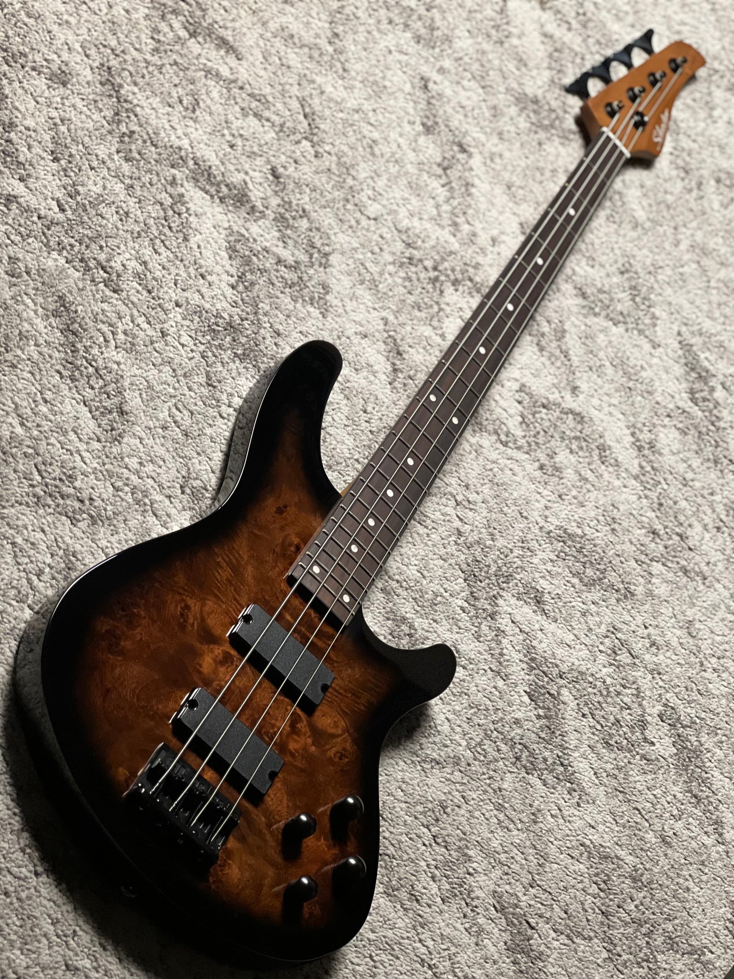 Schecter C-4 Standard Electric Bass in Tobacco Burl