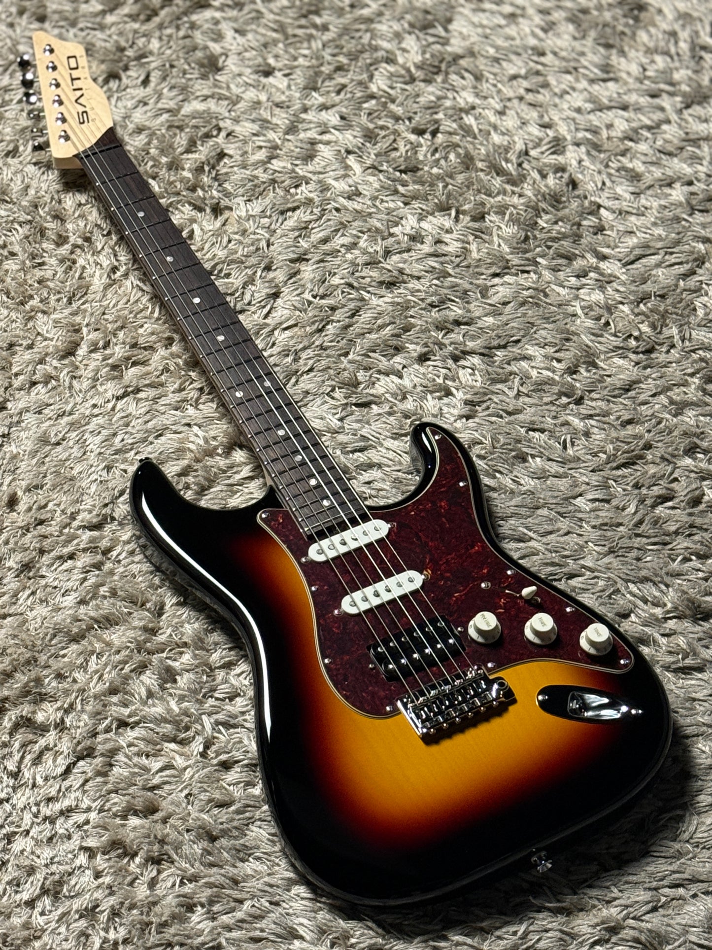 Saito S-622CS SSH Heritage with Rosewood in 3-Tone Sunburst with Tortoise PG 253034