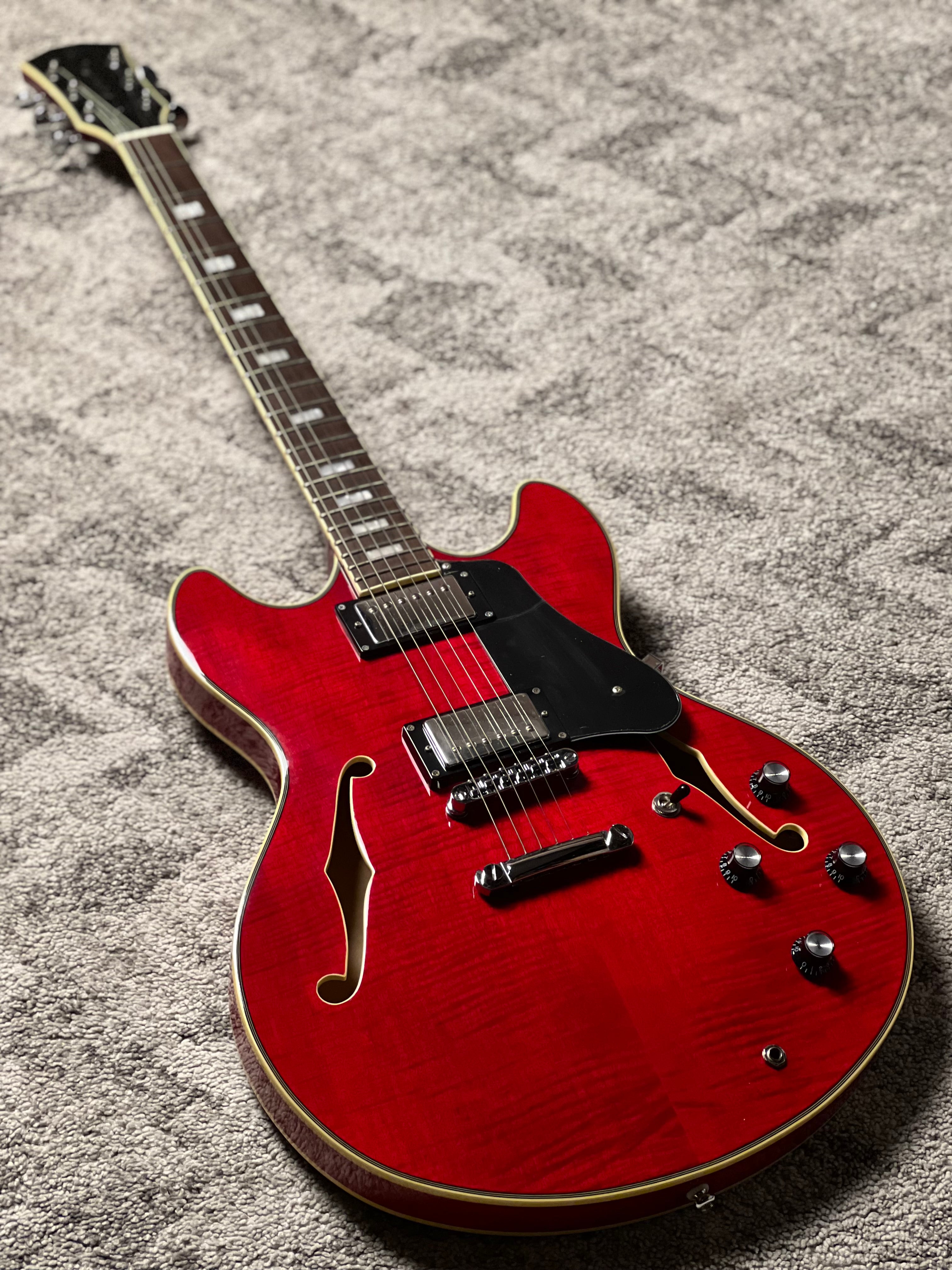 Sire Larry Carlton H7 Semi-hollow in See Through Red