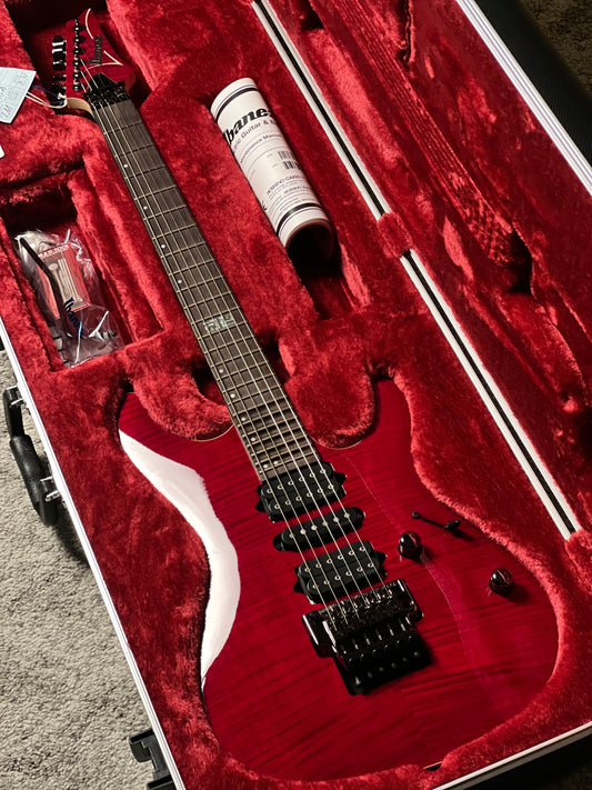 Ibanez KIKO100 Kiko Loureiro Signature in Transparent Ruby Red F2521494