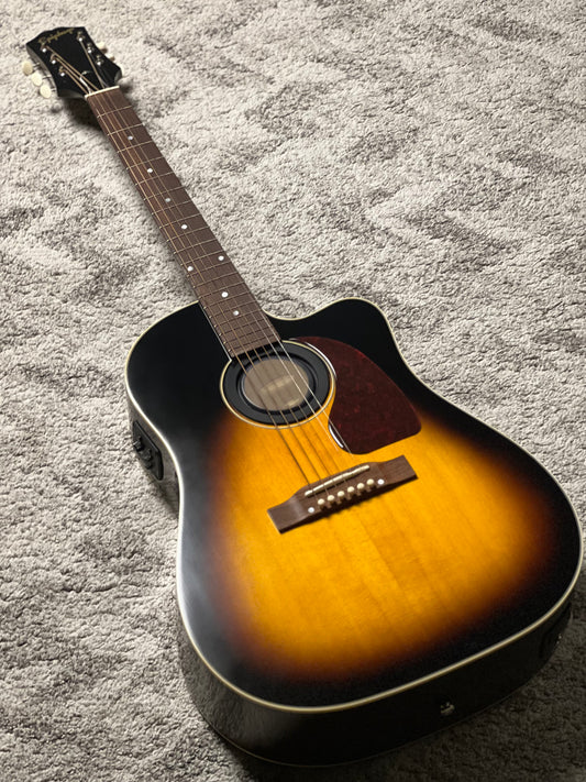 Epiphone J-45EC Full Solid Acoustic Electric in Aged Vintage Sunburst Gloss