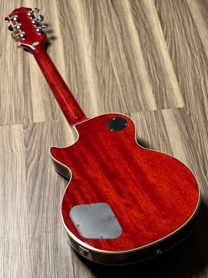 Epiphone Les Paul Custom Figured in Transparent Red w/Premium Gigbag