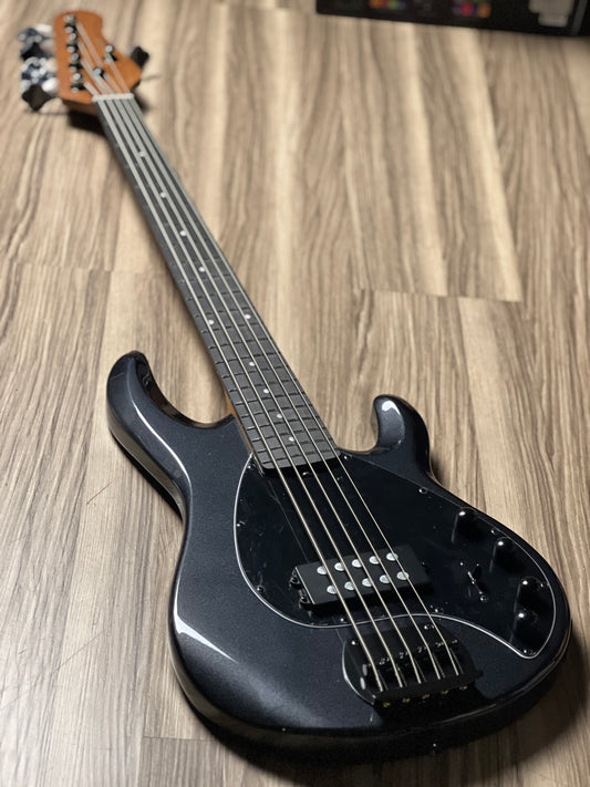 SQOE SBMS500 MBK 5 String Bass in Metallic Black