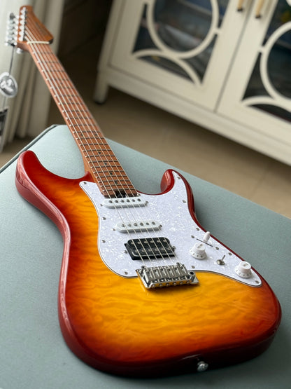 Soloking MS-1 Classic MKII in Aged Honeyburst with Roasted Maple FB and 5A Quilt Top