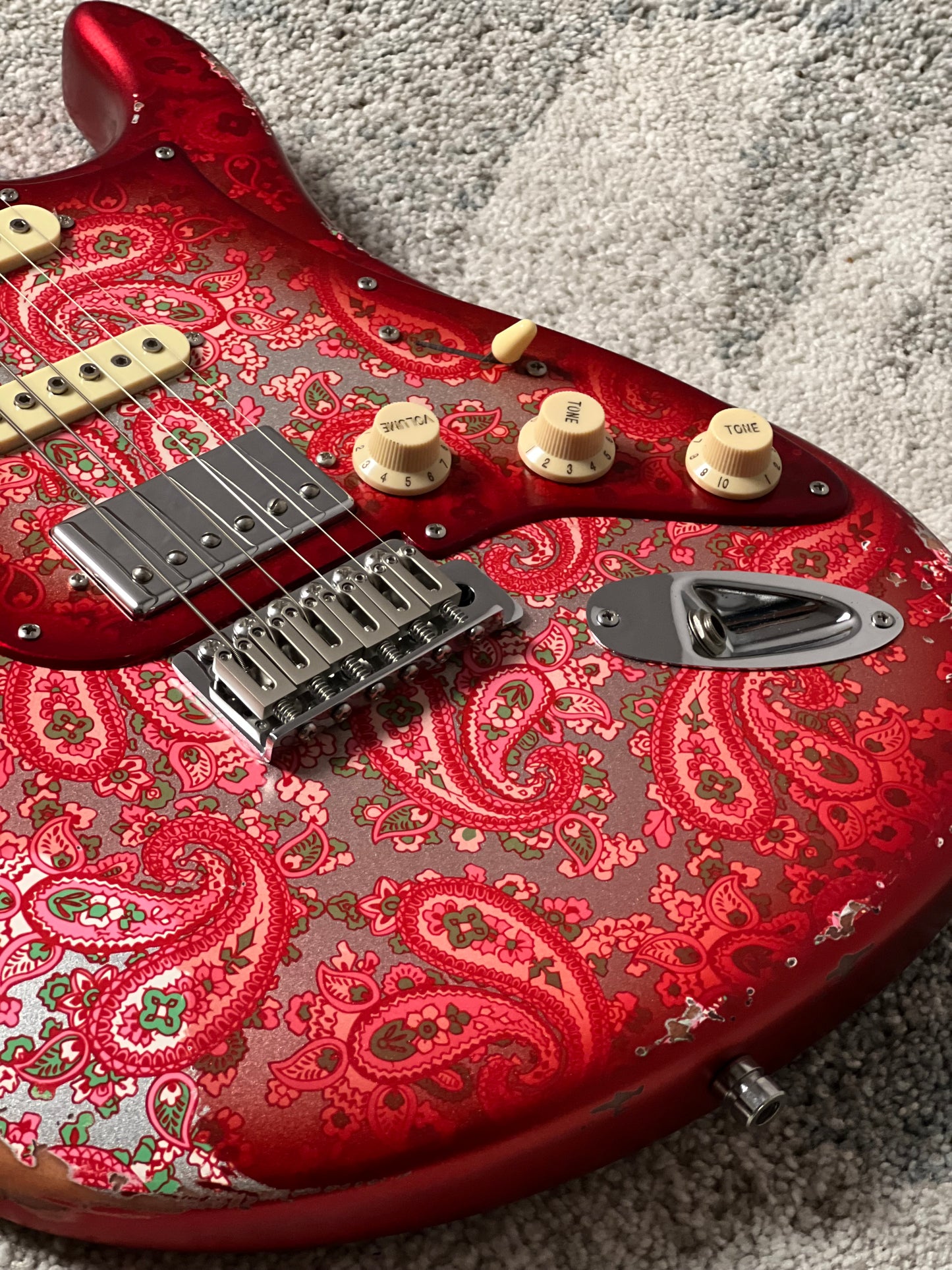 Dhatarattha Performance DST HSS in Pink Paisley Relic with Rosewood FB