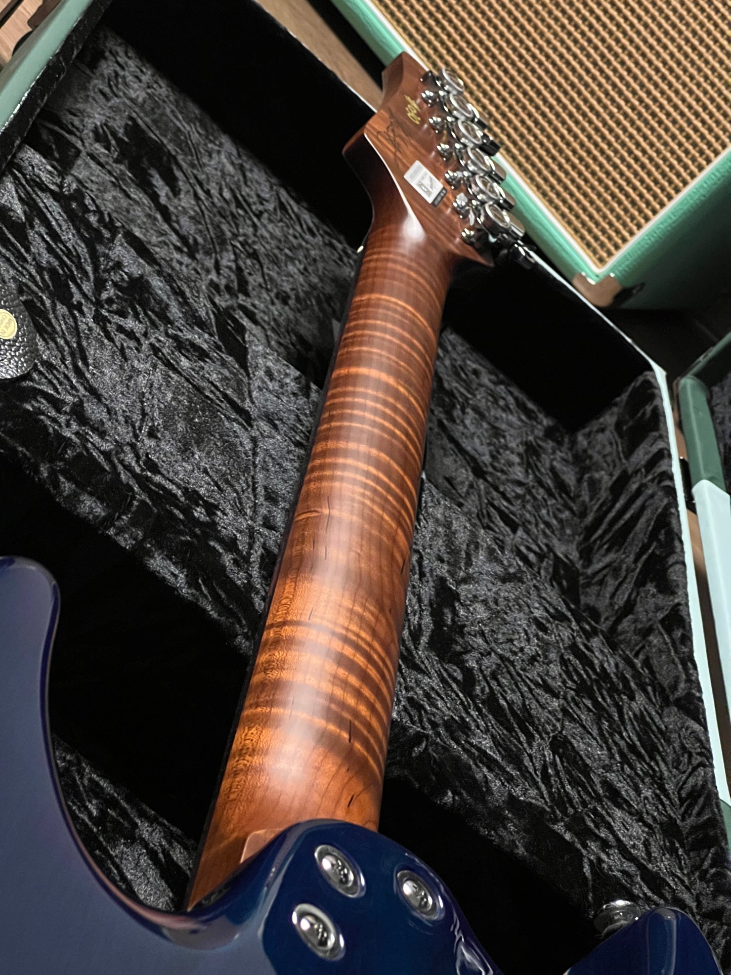 Soloking MS-1 Custom 24 HH Thinline Elite in Turquoise Wakesurf Limited Edition with Hardshell Case