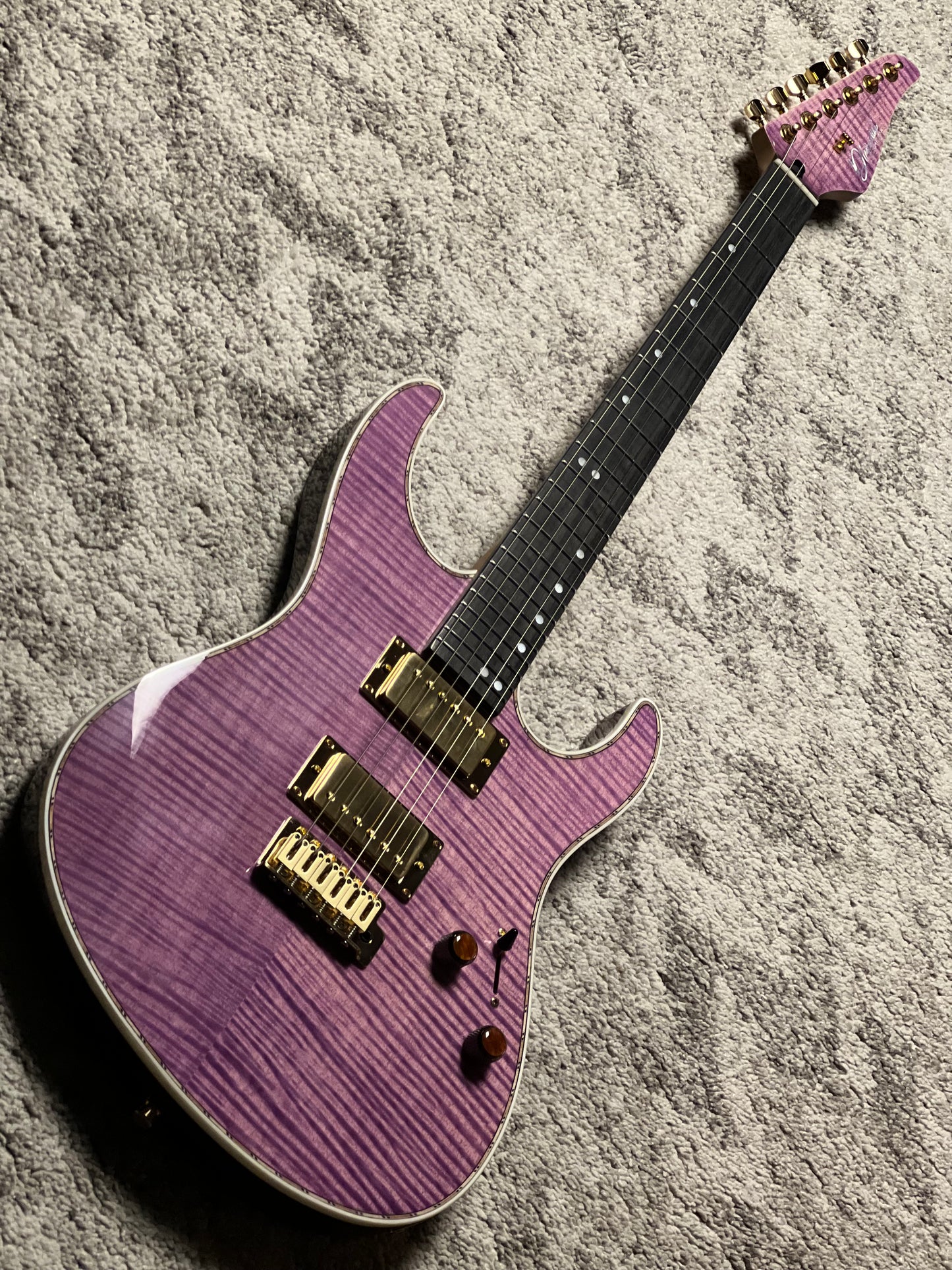 Dhatarattha Custom DST HH Flame in Purple Amethyst with Rosewood FB